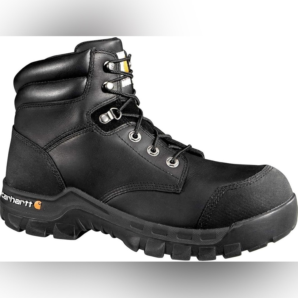 Carhartt Black Men's Lace-Up Safety Boot with Padded Collar